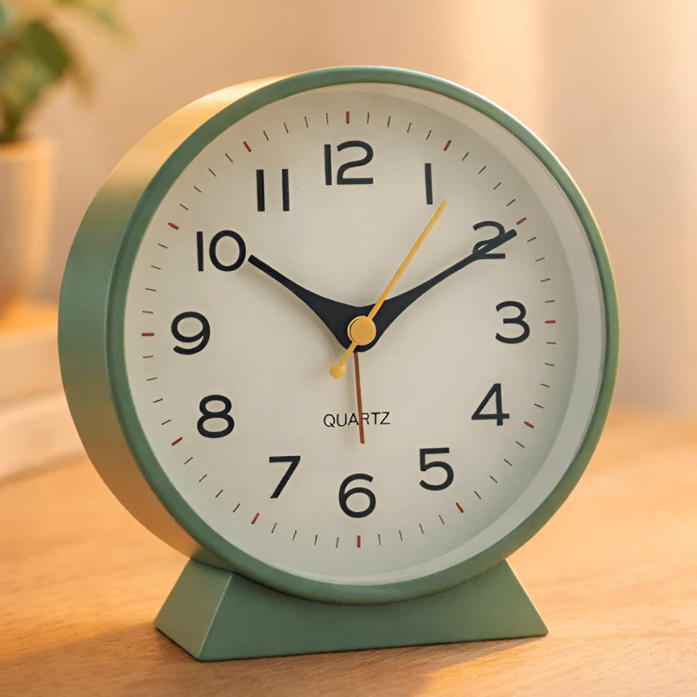 Analog Alarm Clock Vintage Design Home Decor Accent - Image 1