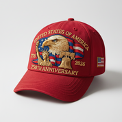 Anniversary Hat Adjustable States Embroidered Design - Image 2