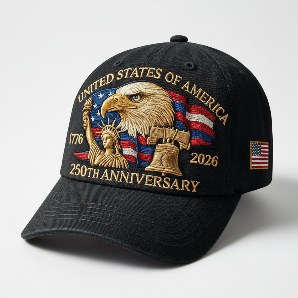 Anniversary Hat Adjustable States Embroidered Design - Image 3