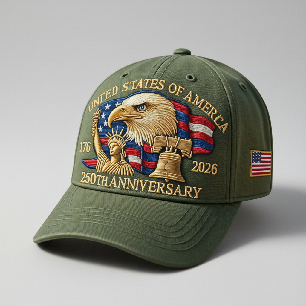 Anniversary Hat Adjustable States Embroidered Design - Image 4