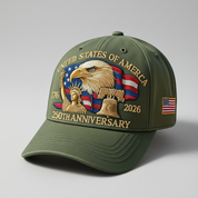 Anniversary Hat Adjustable States Embroidered Design - Image 4