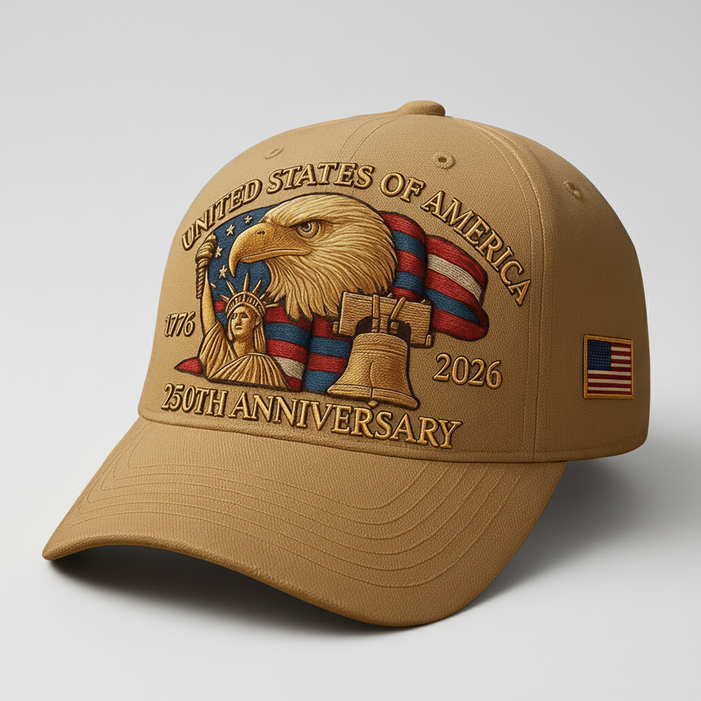 Anniversary Hat Adjustable States Embroidered Design - Image 5