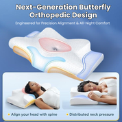 Anti-Snore Pillow Neck Support Ergonomic Sleep Aid White - Image 11