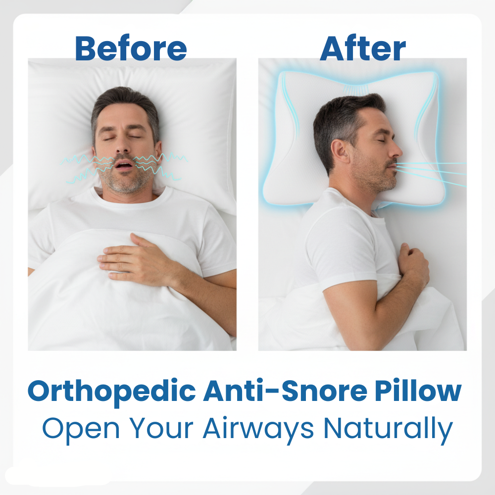Anti-Snore Pillow Neck Support Ergonomic Sleep Aid White - Image 2
