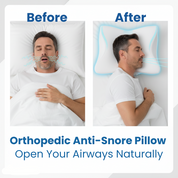 Anti-Snore Pillow Neck Support Ergonomic Sleep Aid White - Image 2