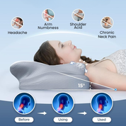 Anti-Snore Pillow Neck Support Ergonomic Sleep Aid White - Image 9