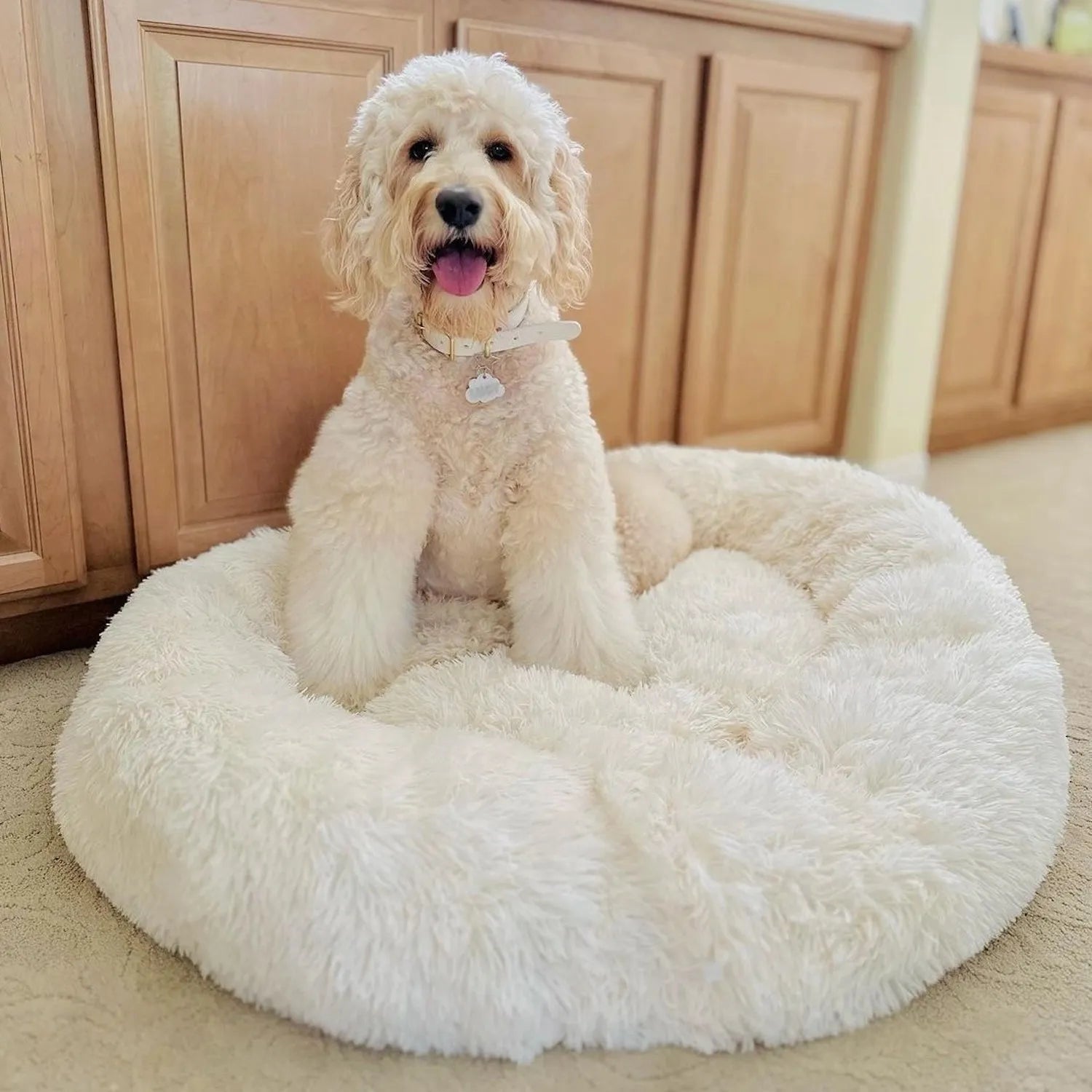 Anxiety Relief Pet Bed Dogs and Cats Soft Plush Design - Image 4