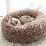 Anxiety Relieving Cat Bed Soft Plush Round Pet Bed Comfort - Image 5