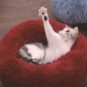 Anxiety Relieving Cat Bed Soft Plush Round Pet Bed Comfort - Image 6