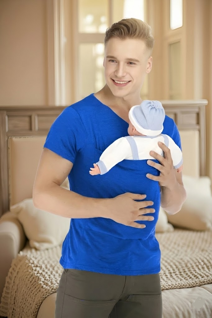 Baby Carrier T-Shirt Hands-Free Infant Holding Comfortable Wrap Style - Image 10