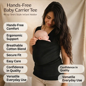 Baby Carrier T-Shirt Hands-Free Infant Holding Comfortable Wrap Style - Image 4