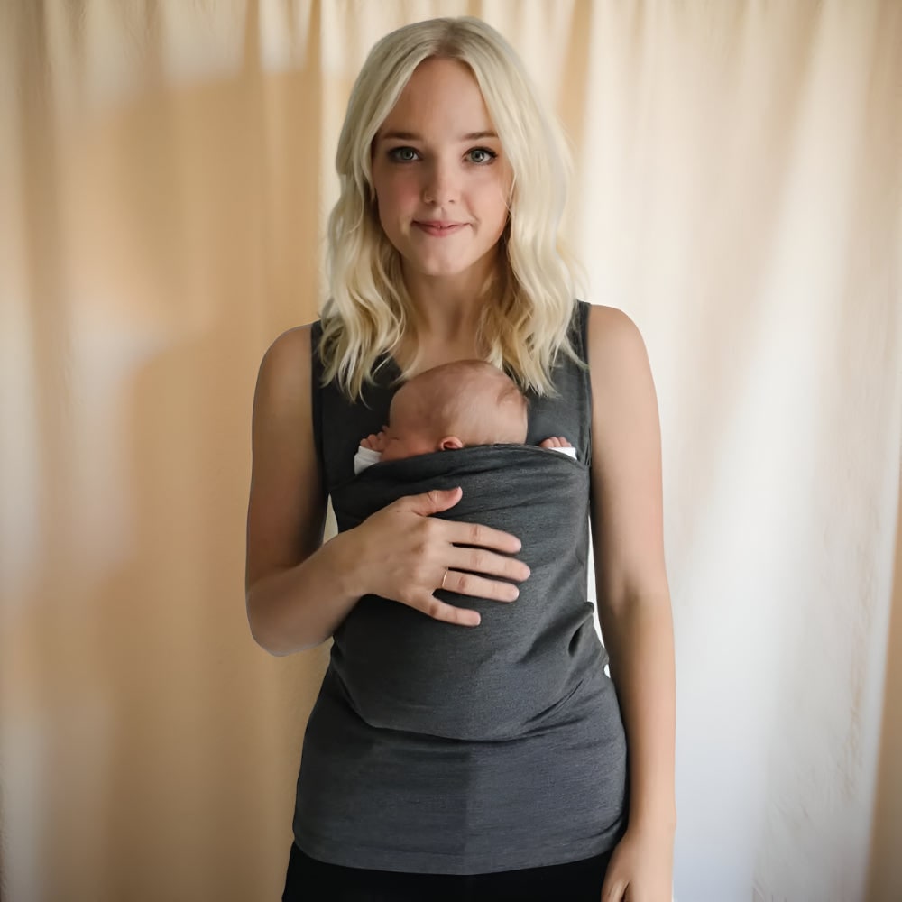 Baby Carrier T-Shirt Hands-Free Infant Holding Comfortable Wrap Style - Image 5