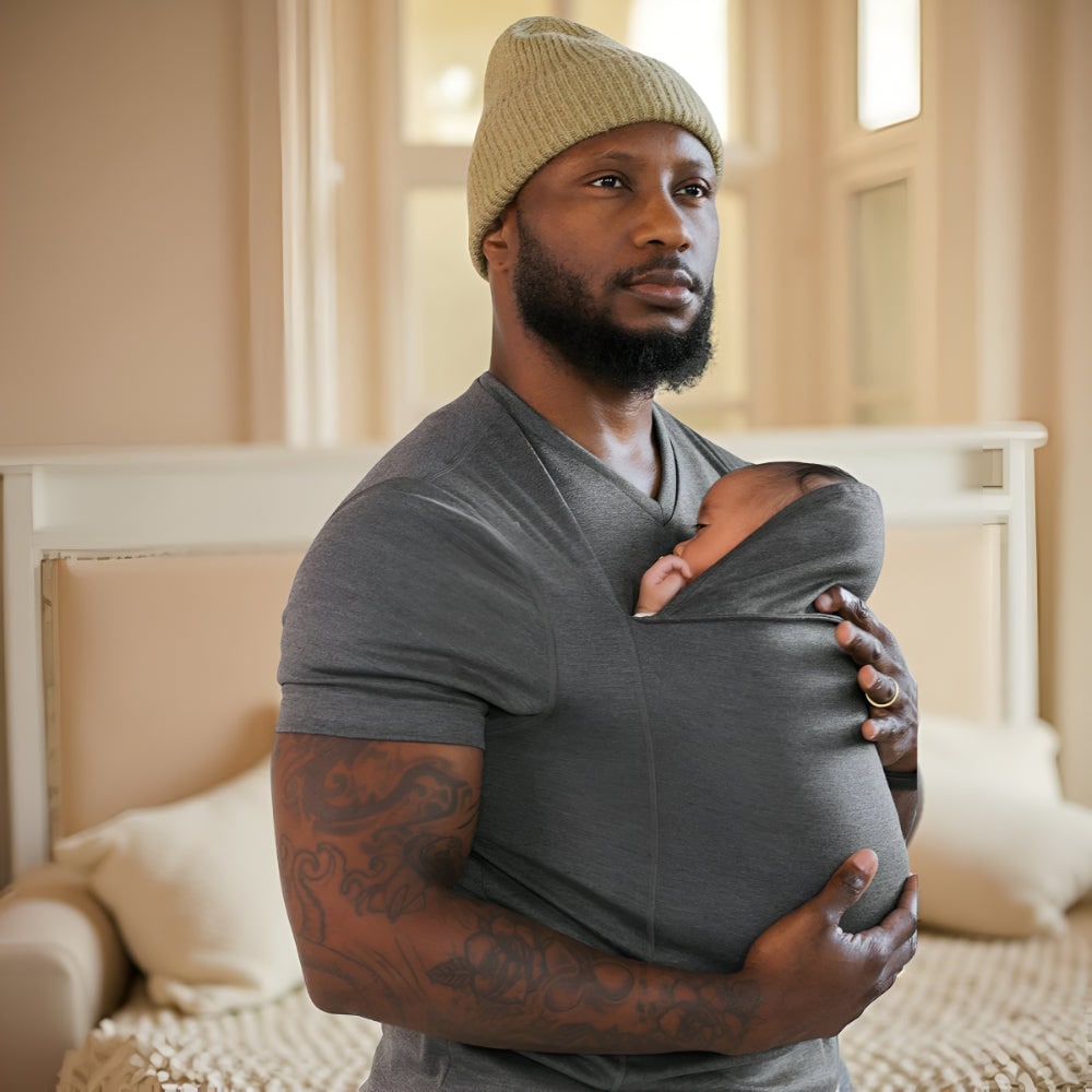 Baby Carrier T-Shirt Hands-Free Infant Holding Comfortable Wrap Style - Image 6
