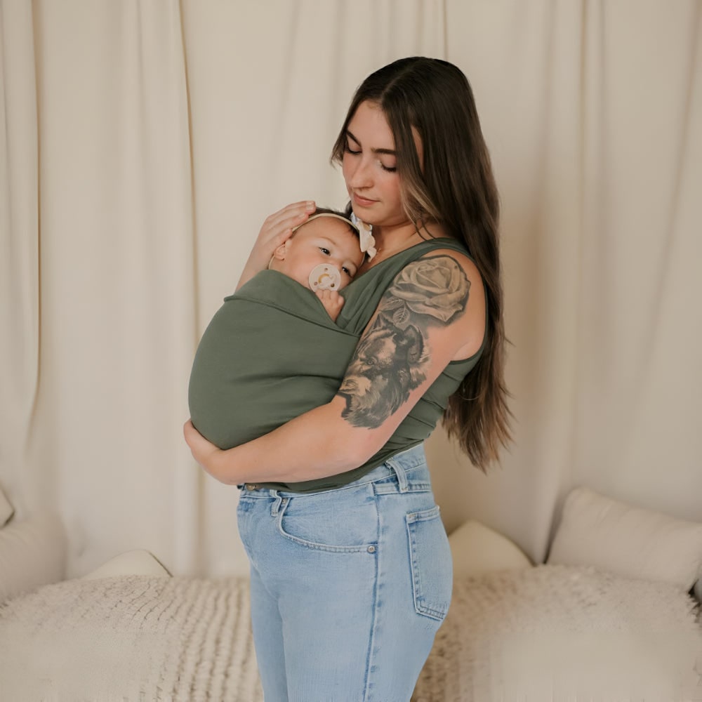 Baby Carrier T-Shirt Hands-Free Infant Holding Comfortable Wrap Style - Image 7