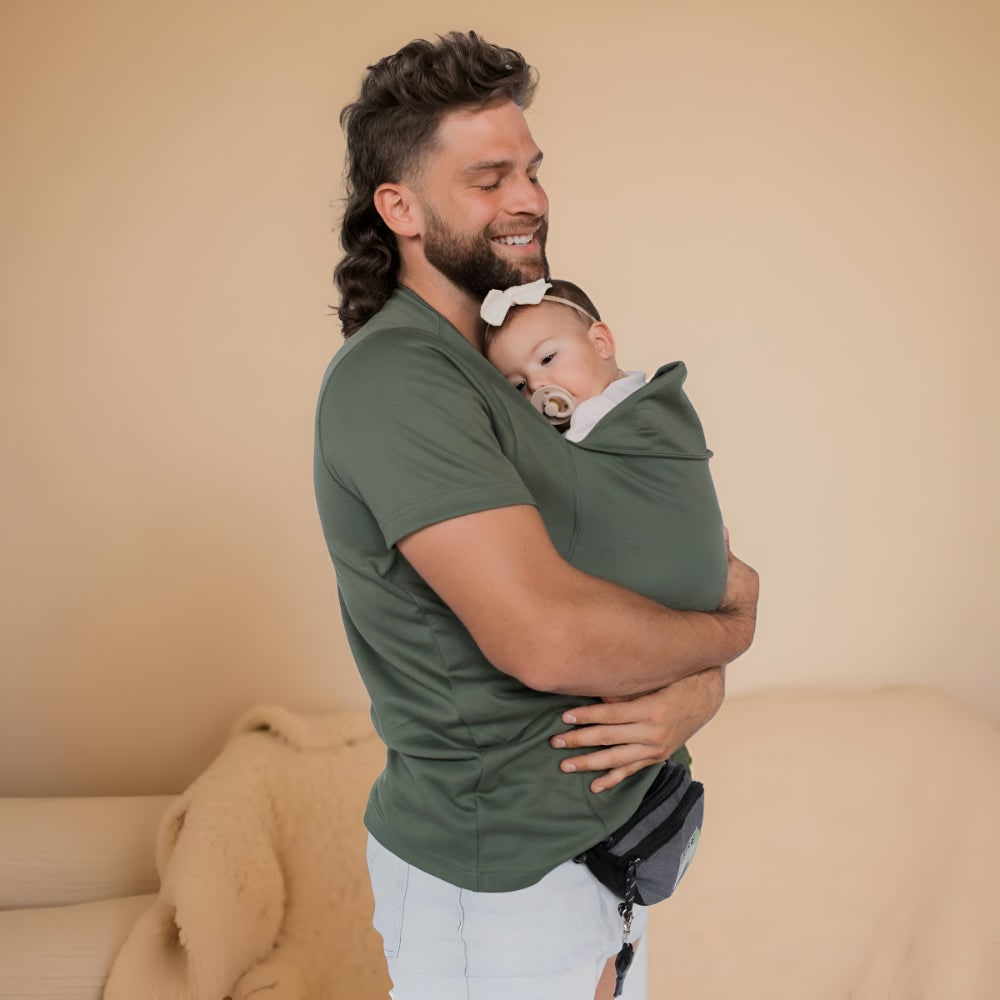 Baby Carrier T-Shirt Hands-Free Infant Holding Comfortable Wrap Style - Image 8