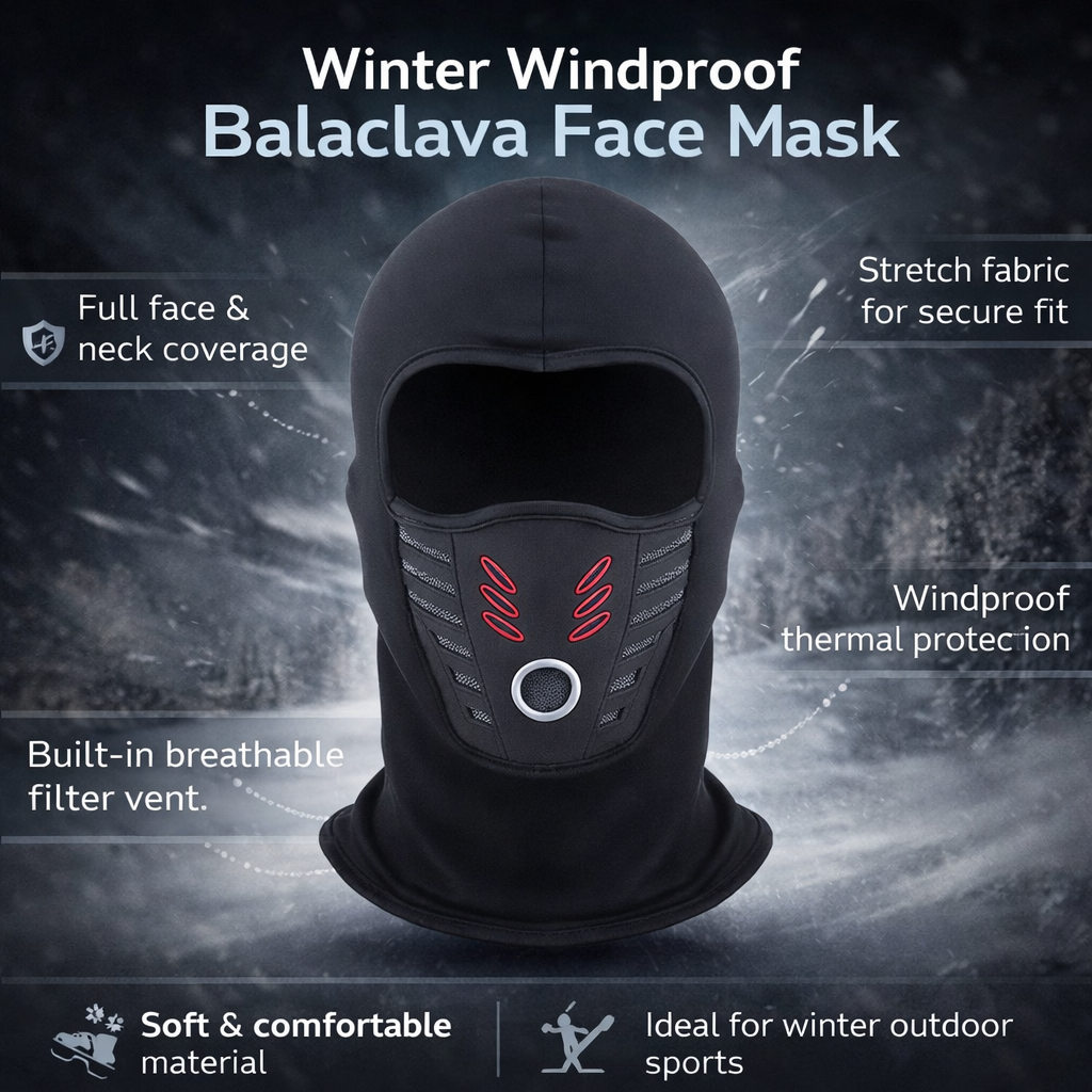 Balaclava Winter Face Mask Full Coverage Design - Image 11