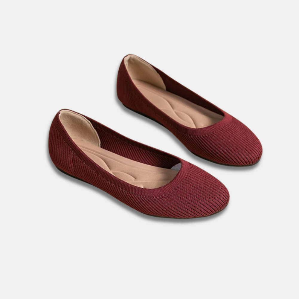 Ballet Flats Comfortable Knit Slip-On Shoes - Image 11