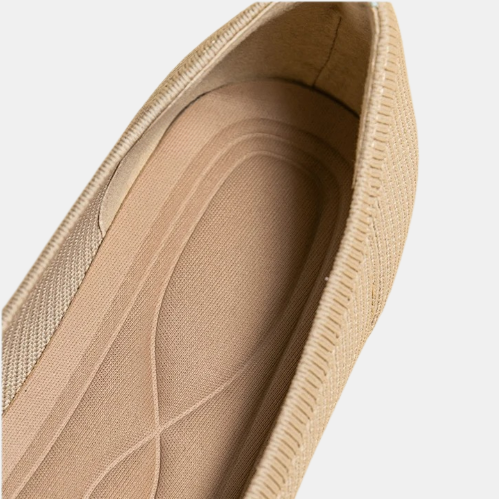 Ballet Flats Comfortable Knit Slip-On Shoes - Image 3