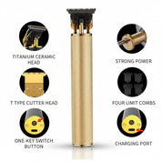Beard Trimmer Rechargeable Fast Charging Cordless Pro T Blade - Image 3