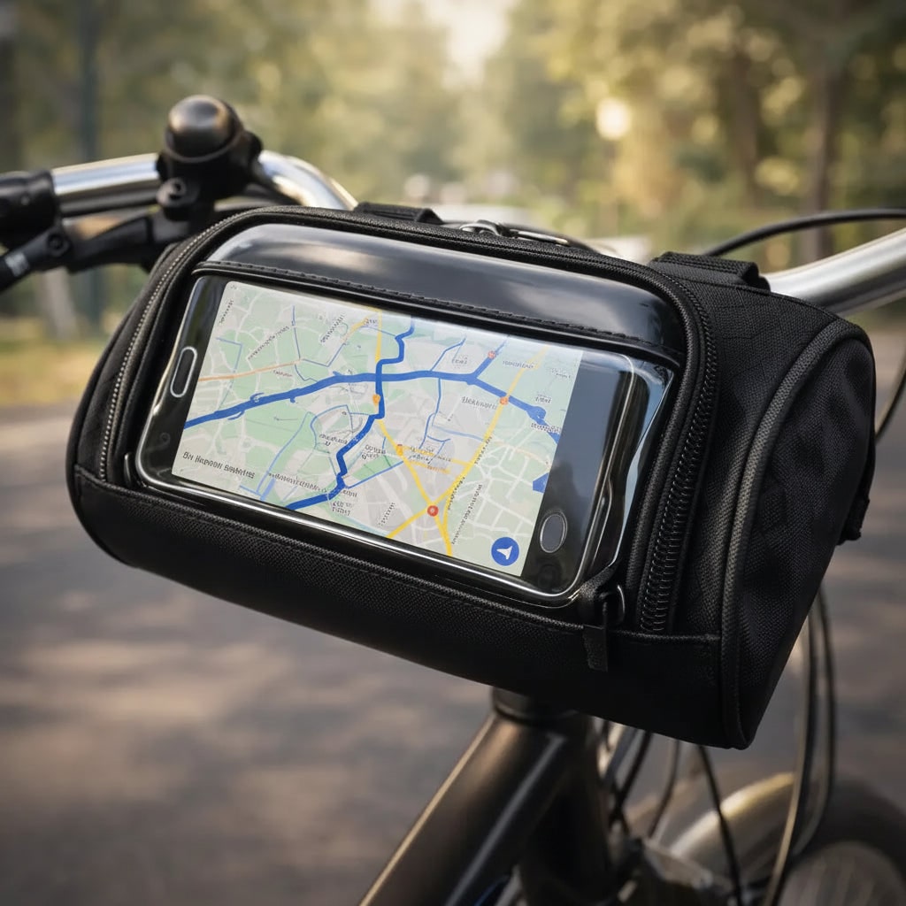 Bike Phone Holder Bicycle Handlebar Bag Waterproof Design - Image 1