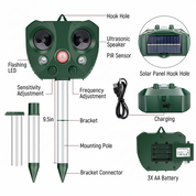 Bird Repeller Pest Control Gardens Ultrasonic Device - Image 9
