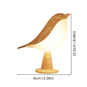 Bird Table Lamp Wooden Decorative Light Home Decor and Nightstand - Image 2