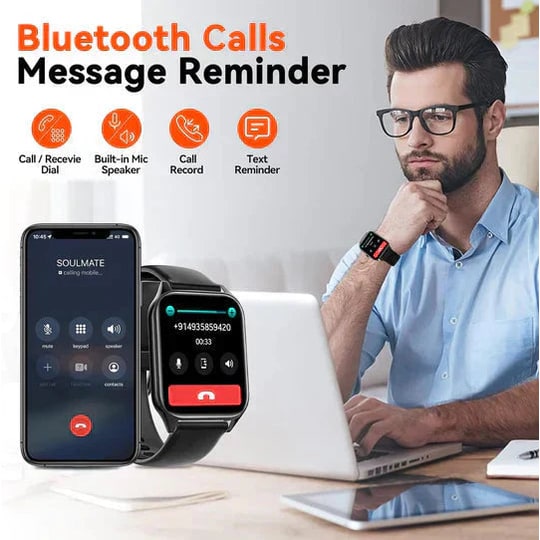Blood Glucose Monitoring Smartwatch Heart Rate Tracker - Image 6