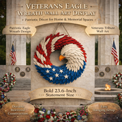 Boxwood Wreath Eagle Wall Art Patriotic Decor Eagle Wreath - Image 3