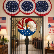 Boxwood Wreath Eagle Wall Art Patriotic Decor Eagle Wreath - Image 7