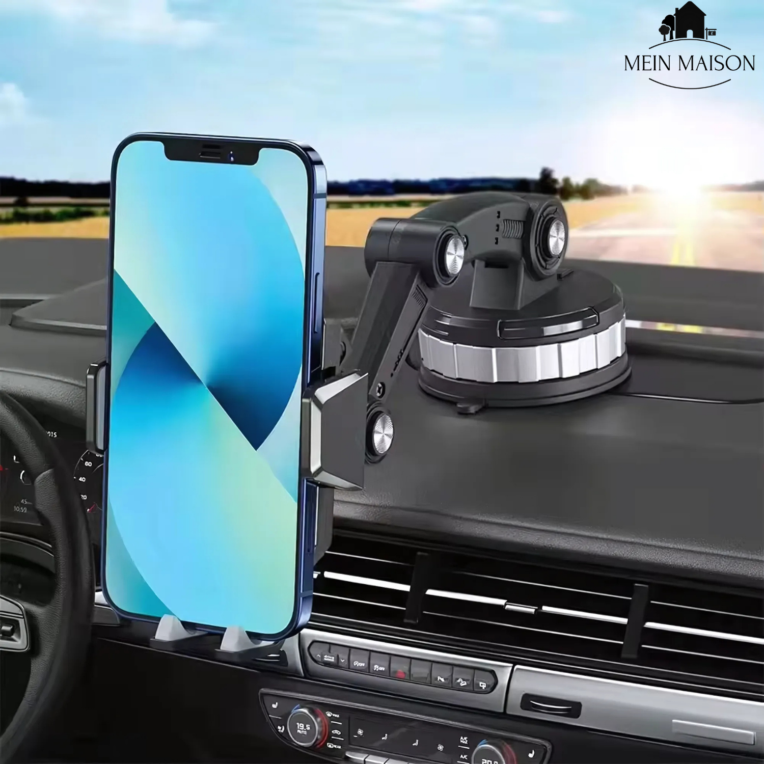Car Phone Mount Strong Suction Cup and 360° Rotation Feature - Image 2