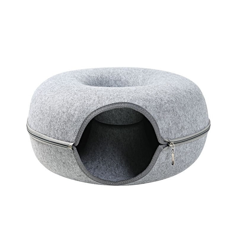 Cat Bed Cave Design Cozy Felt Pet Nest Indoor Cats - Image 3