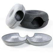 Cat Bed Cave Design Cozy Felt Pet Nest Indoor Cats - Image 5
