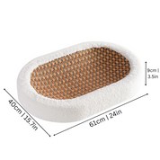 Cat Scratching Lounge Bed Soft Plush and Natural Fiber Base - Image 2