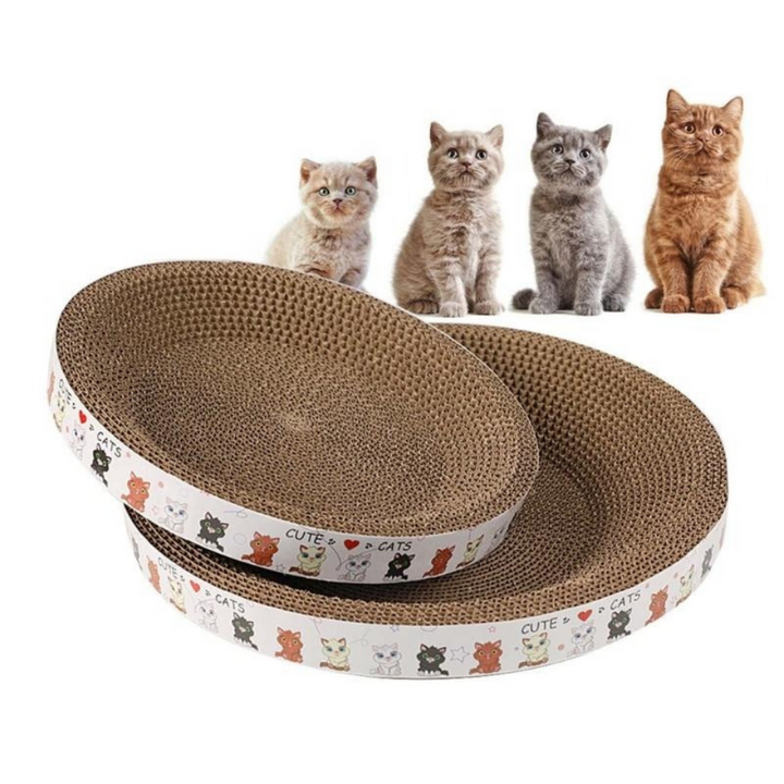 Cat Scratching Pad Set Durable Cardboard Cat Furniture Playtime - Image 1