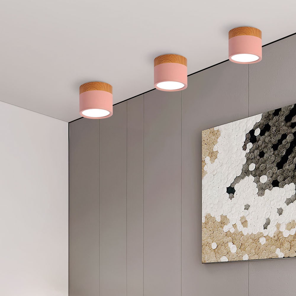 Ceiling Small Flush Mount Modern Metal Cylinder - Image 26