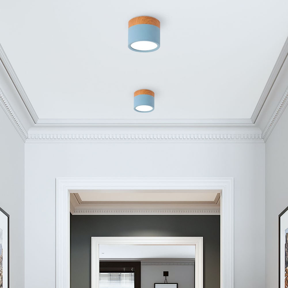 Ceiling Small Flush Mount Modern Metal Cylinder - Image 37