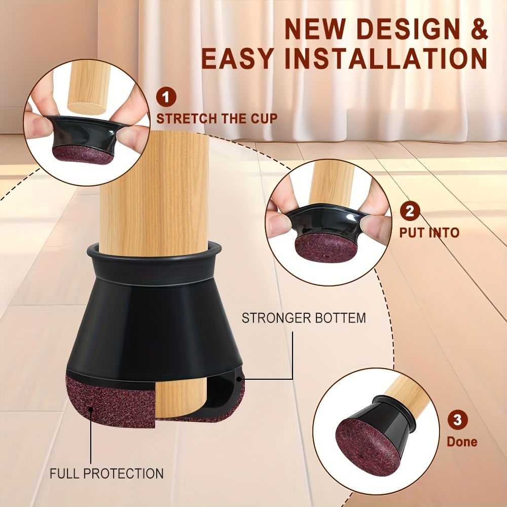 Chair Leg Floor Protectors Silicone Anti-Scratch Furniture Caps - Image 4