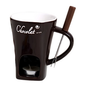Chocolate Fondue Mug Heating Stand and Fork Melting Treats - Image 3