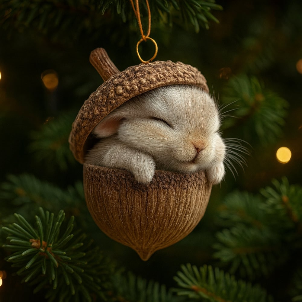 Christmas Ornaments Animal Acorn Holiday Decor Acorn Ornaments - Image 2