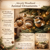 Christmas Ornaments Animal Acorn Holiday Decor Acorn Ornaments - Image 8
