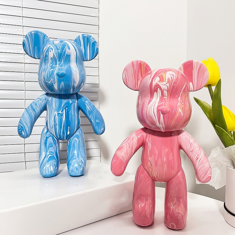 Colorful Decorative Bear Figurine Home or Office Display - Image 1
