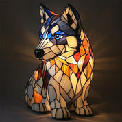 Colorful Stained Glass Dog Lamp Home Decor and Night Lighting - Image 10