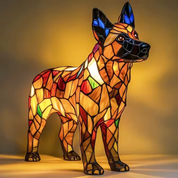 Colorful Stained Glass Dog Lamp Home Decor and Night Lighting - Image 20