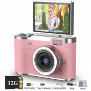 Compact Digital Camera Rechargeable Battery Flip Screen - Image 1