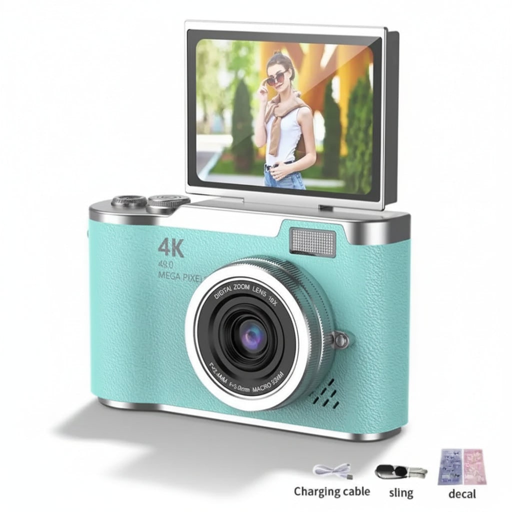 Compact Digital Camera Rechargeable Battery Flip Screen - Image 10