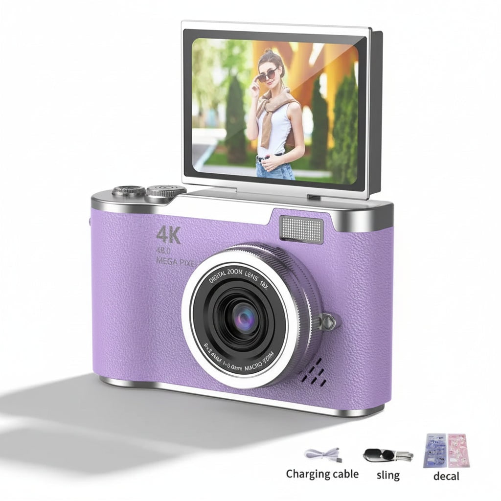Compact Digital Camera Rechargeable Battery Flip Screen - Image 11