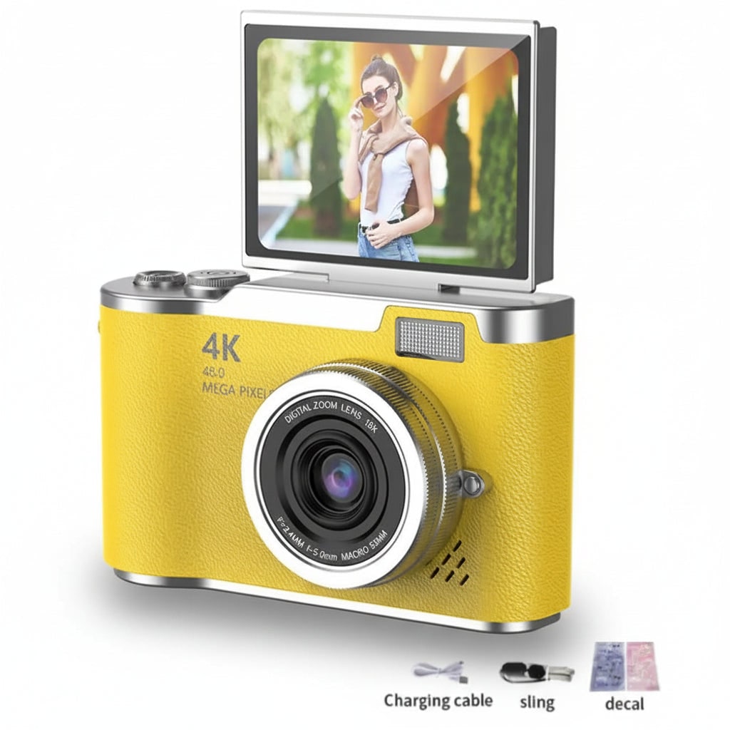 Compact Digital Camera Rechargeable Battery Flip Screen - Image 12