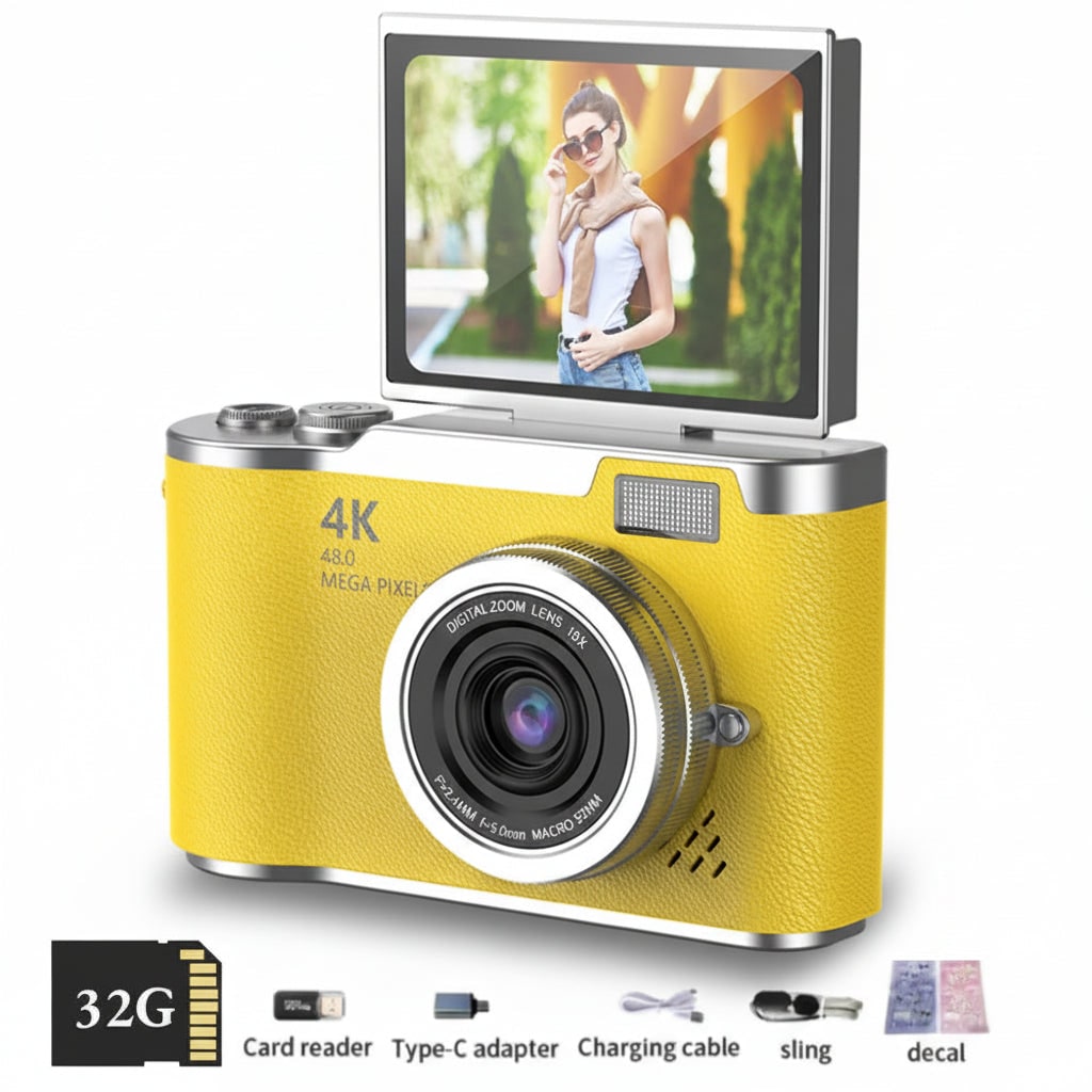 Compact Digital Camera Rechargeable Battery Flip Screen - Image 6