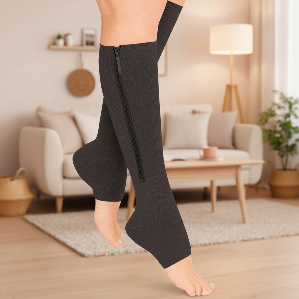 Compression Socks Support and Relief Zip-Up Fitness Wear - Image 1