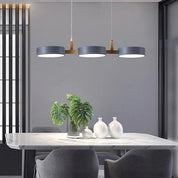 Contemporary Pendant Metal Cylinder Shades Dining Room - Image 11